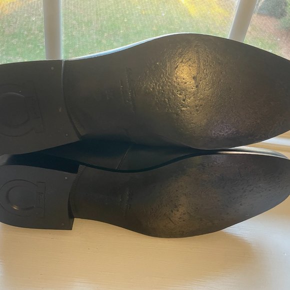 $850 Men\'s Salvatore Ferragamo Leather Loafers Gancini Bit Black 8.5D 41.5 EX!!! main image 11